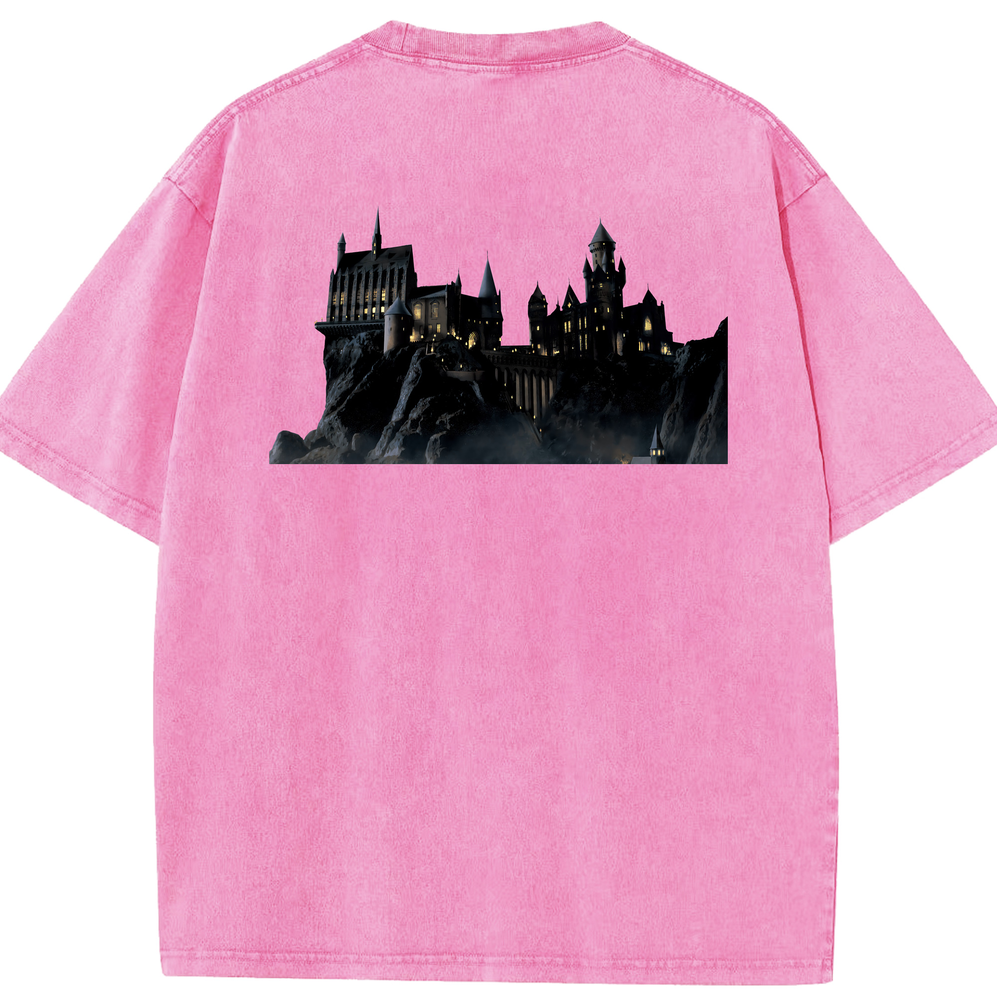 （画像用） Harry Potter ハリー・ポッターシリーズ 綿100% ヴィンテージ風 半袖Tシャツ（背面プリント）